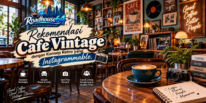 Rekomendasi Cafe Vintage dengan Konsep Retro yang Instagrammable