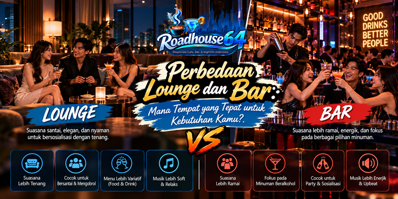 Perbedaan Lounge dan Bar Mana Tempat yang Tepat untuk Kebutuhan Kamu